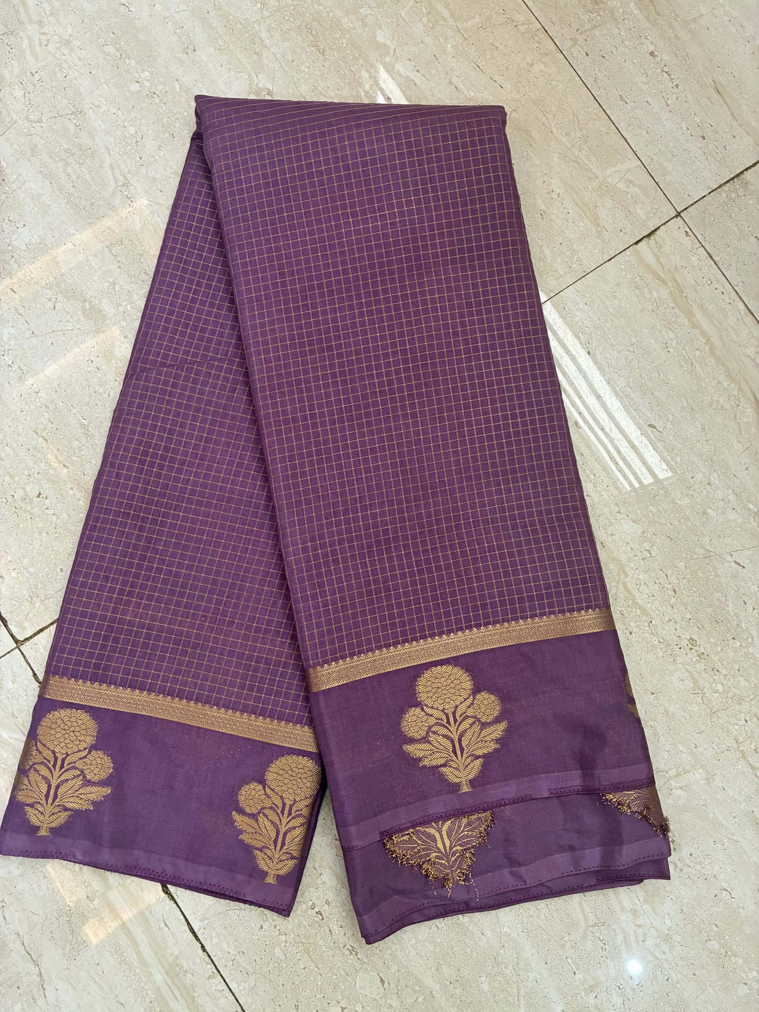 purple semi crepe