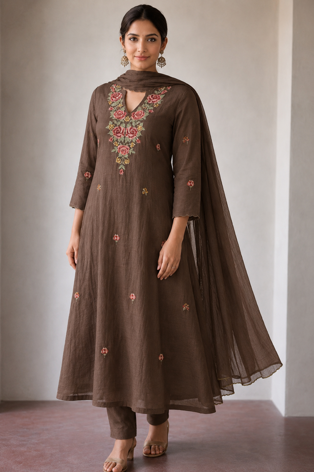 crushed cotton brown