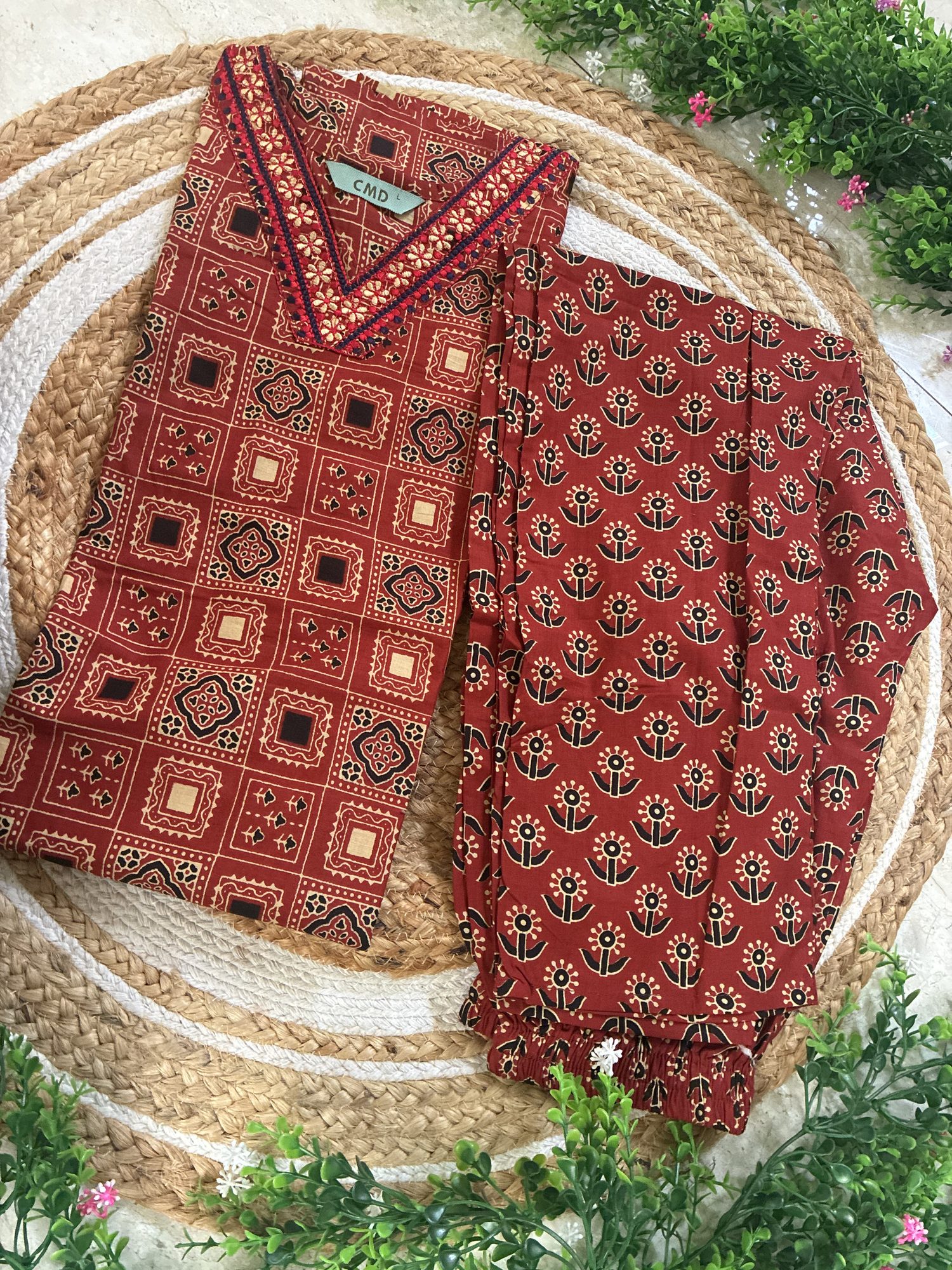 Daily wear cotton 2pcs kurta