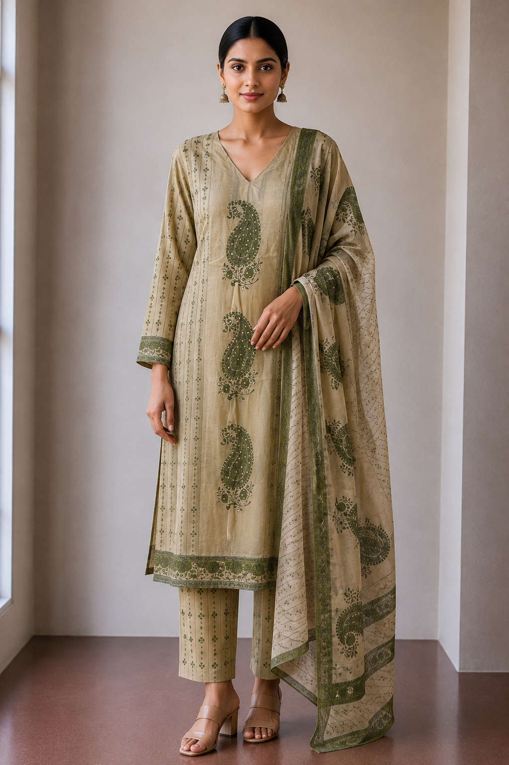 cotton 3pcs kurta